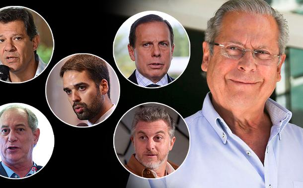 José Dirceu e Fernando Haddad, João Doria, Eduardo Leite, Ciro Gomes e Luciano Huck