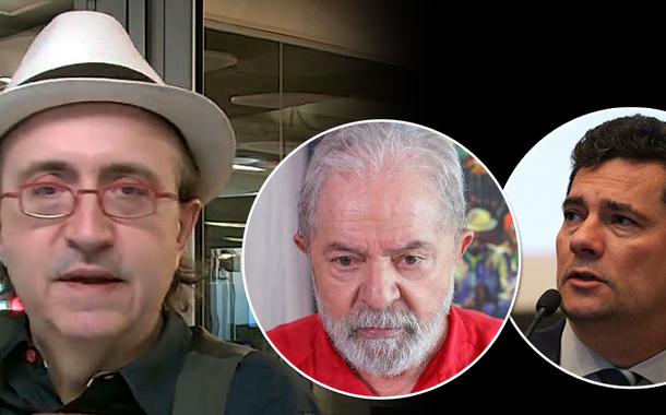 Jornalista Reinaldo Azevedo, ex-presidente Lula e Sérgio Moro