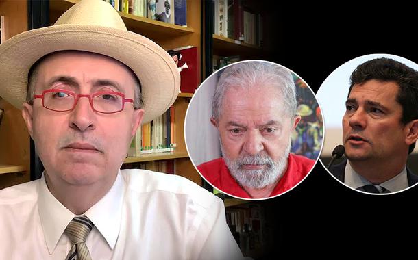 Jornalista Reinaldo Azevedo, ex-presidente Lula e Sérgio Moro