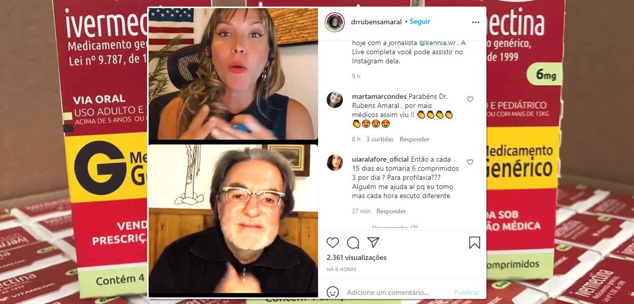 Médico nefrologista Rubens Amaral e a jornalista Kennia Wiswesser