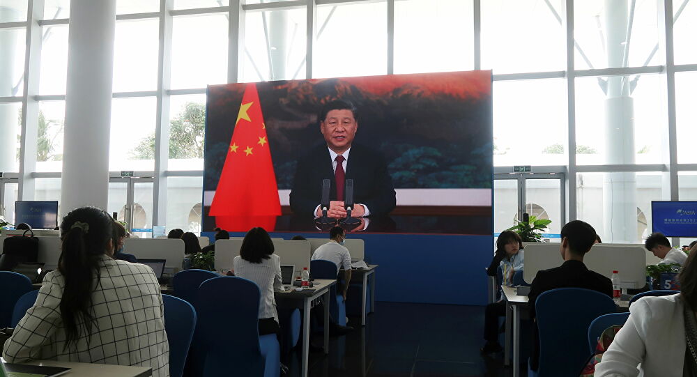 Presidente chinês, Xi Jinping, na Conferência Anual do Fórum Boao