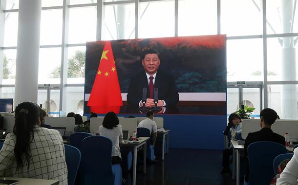 Presidente chinês, Xi Jinping, na Conferência Anual do Fórum Boao