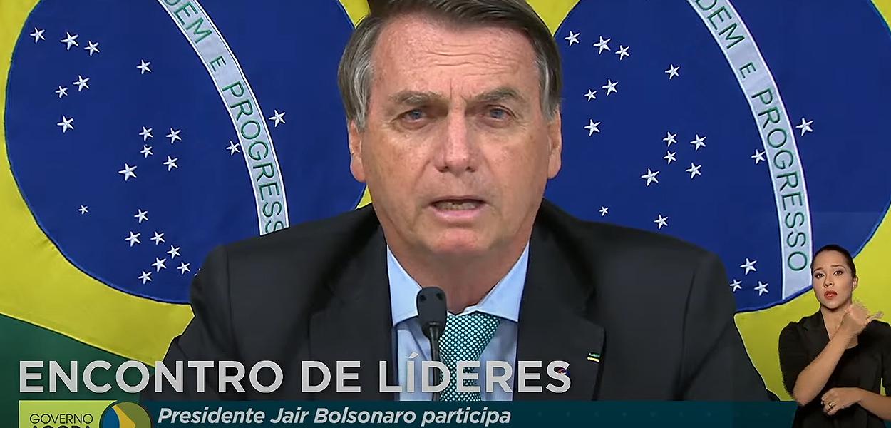 Jair Bolsonaro em discurso na Cúpula do Clima