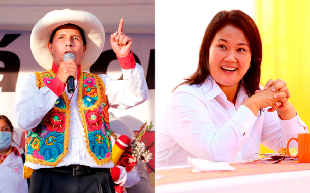 Pedro Castillo e Keiko Fujimori