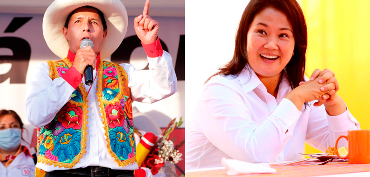 Pedro Castillo e Keiko Fujimori