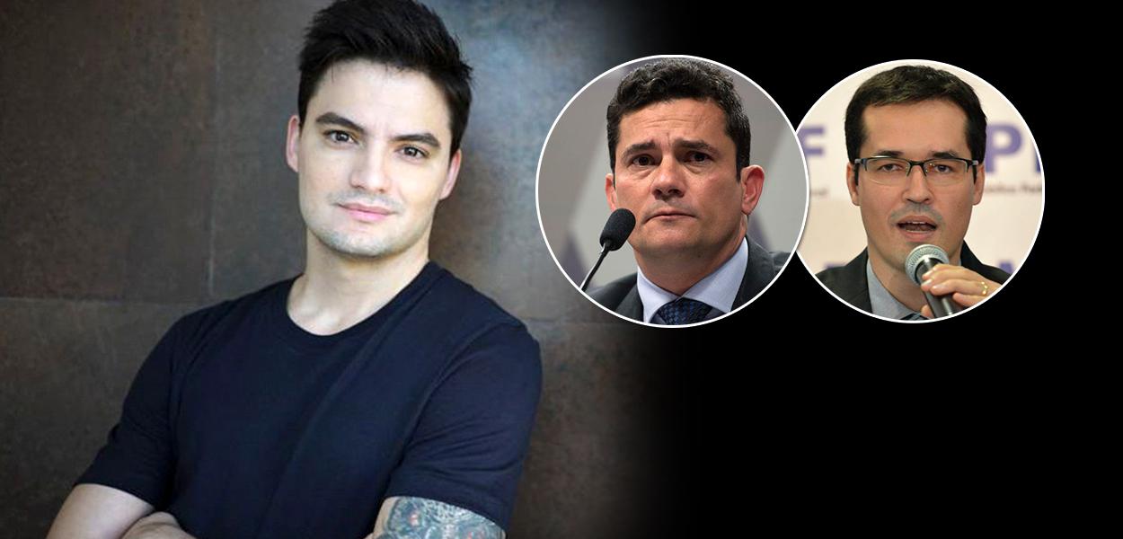 Felipe Neto, Sérgio Moro e Deltan Dallagnol