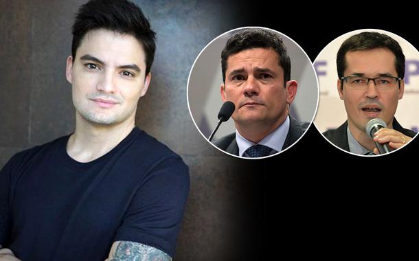 Felipe Neto, Sérgio Moro e Deltan Dallagnol