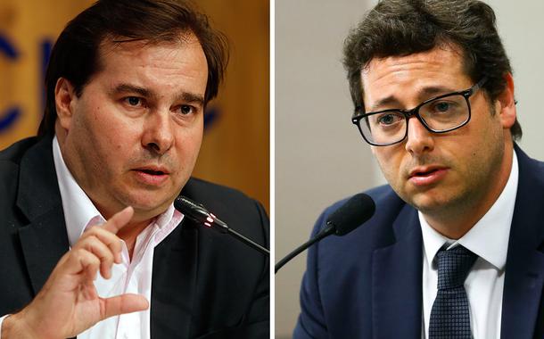 Deputado Rodrigo Maia e o ex-secretário de Comunicação Fabio Wajngarten