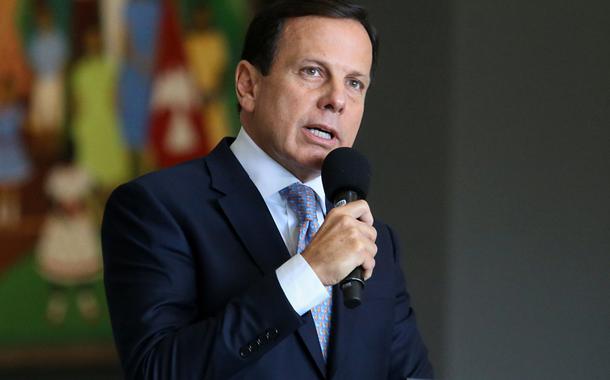Governador do Estado de São Paulo, João Doria, durante coletiva de imprensa sobre o coronavírus