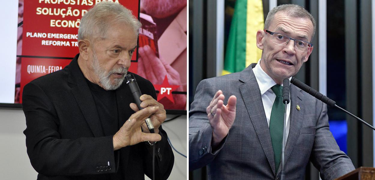 Ex-presidente Lula e Fabiano Contarato