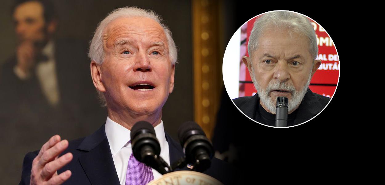 Presidente dos EUA, Joe Biden, e o ex-presidente Lula