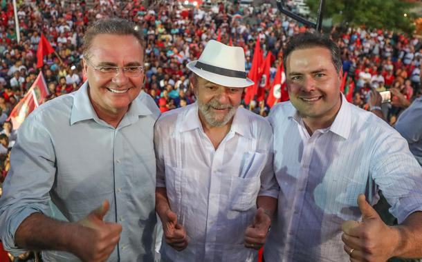Senador Renan Calheiros (MDB-AL), ex-presidente Lula e o atual governador Renan Filho (MDB-AL)