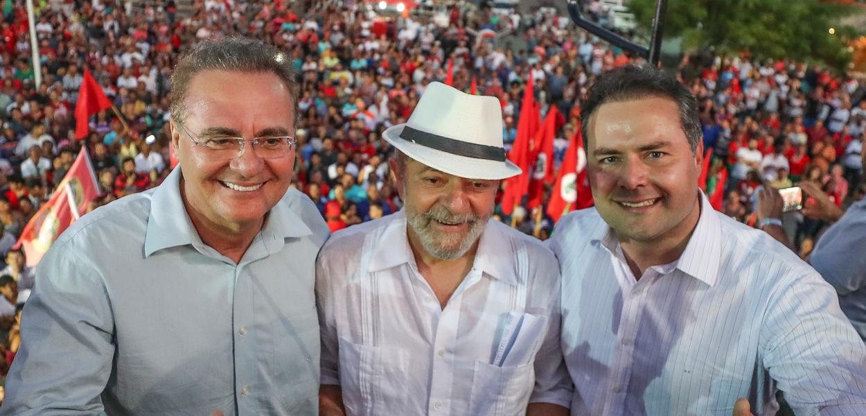 Senador Renan Calheiros (MDB-AL), ex-presidente Lula e o atual governador Renan Filho (MDB-AL)