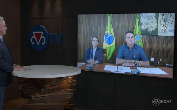 Bolsonaro falou a pecuaristas (reprodução)