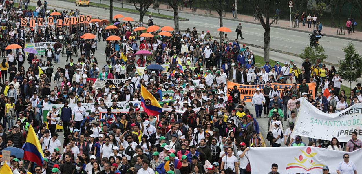 Manifestação na Colômbia