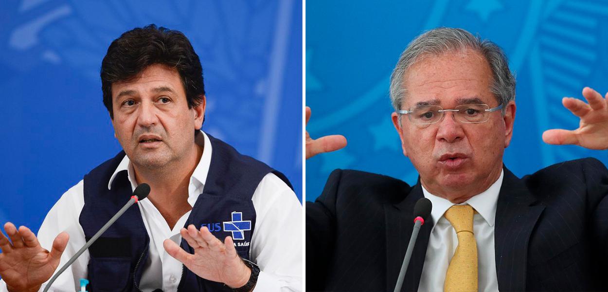 Luiz Henrique Mandetta e Paulo Guedes