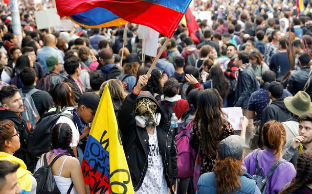Manifestação na Colômbia