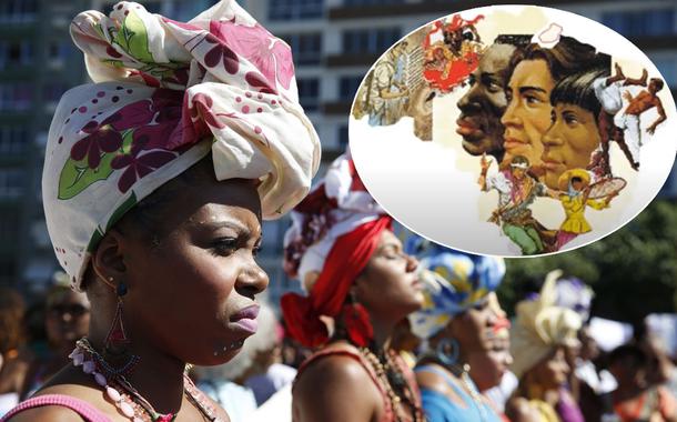 Mulheres marcham em Copacabana para celebrar dia da Mulher Negra Latino-americana e Caribenha durante a 3ª Marcha das Mulheres Negras no Centro do Mundo