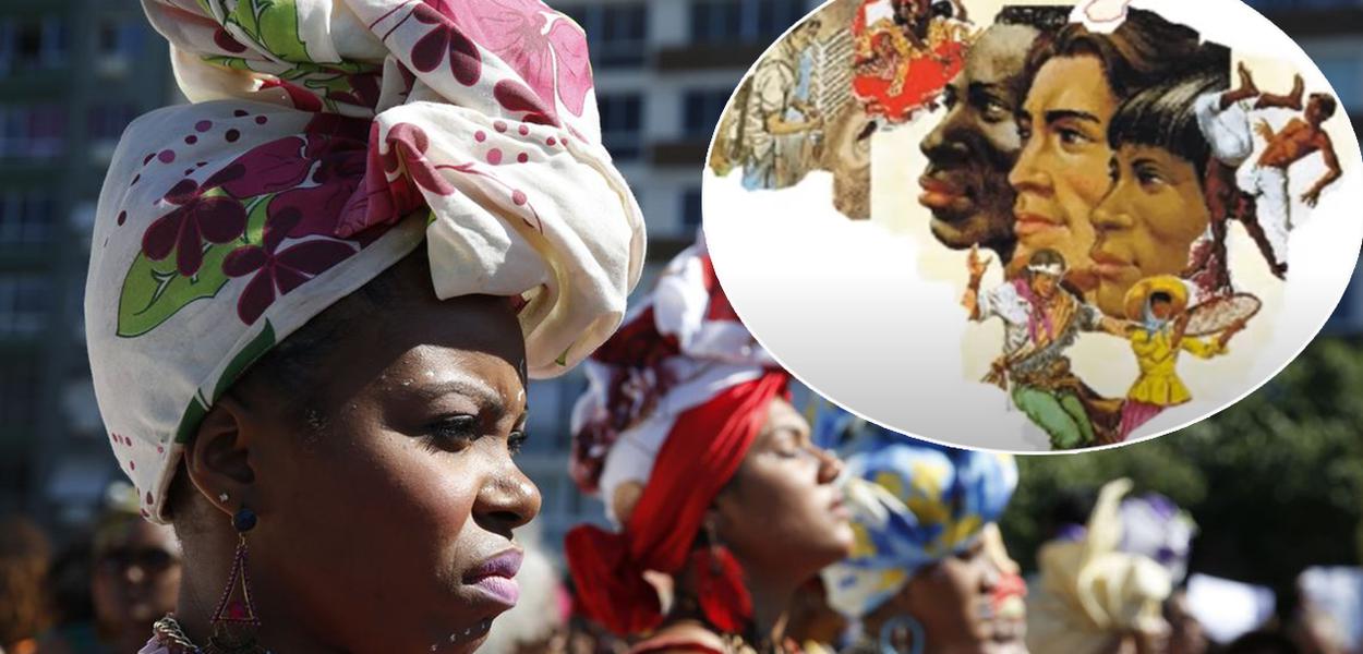 Mulheres marcham em Copacabana para celebrar dia da Mulher Negra Latino-americana e Caribenha durante a 3ª Marcha das Mulheres Negras no Centro do Mundo