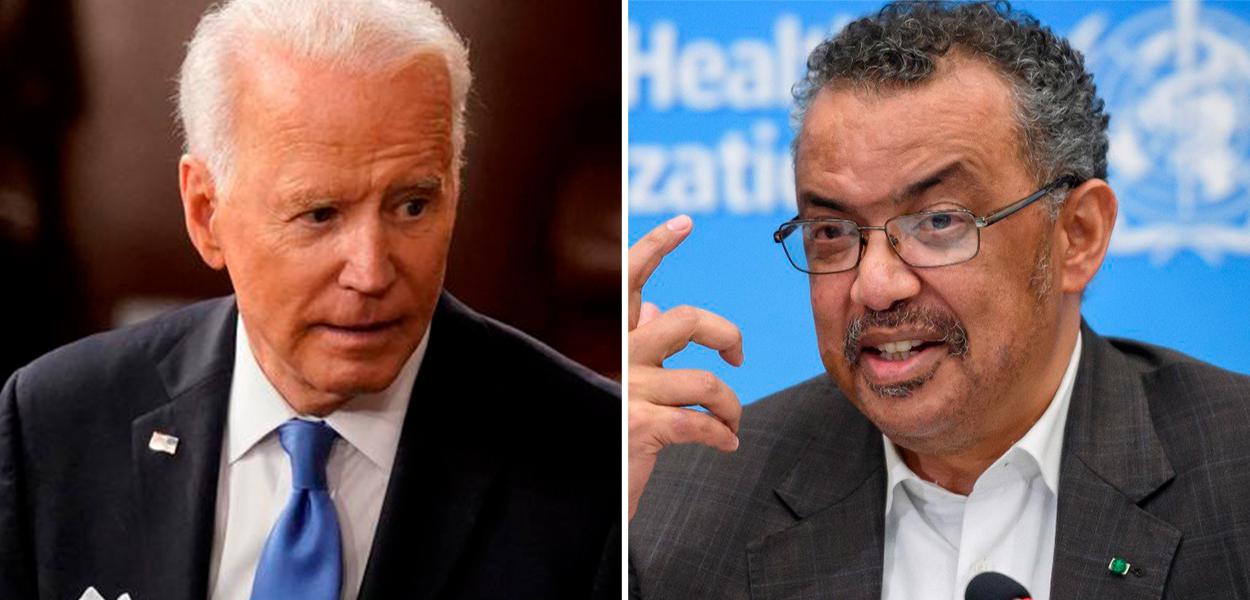 Joe Biden e Tedros Adhanom Ghebreyesus