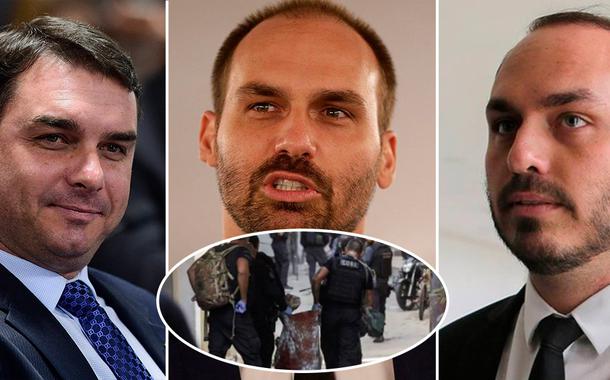 Flavio, Eduardo e Carlos Bolsonaro