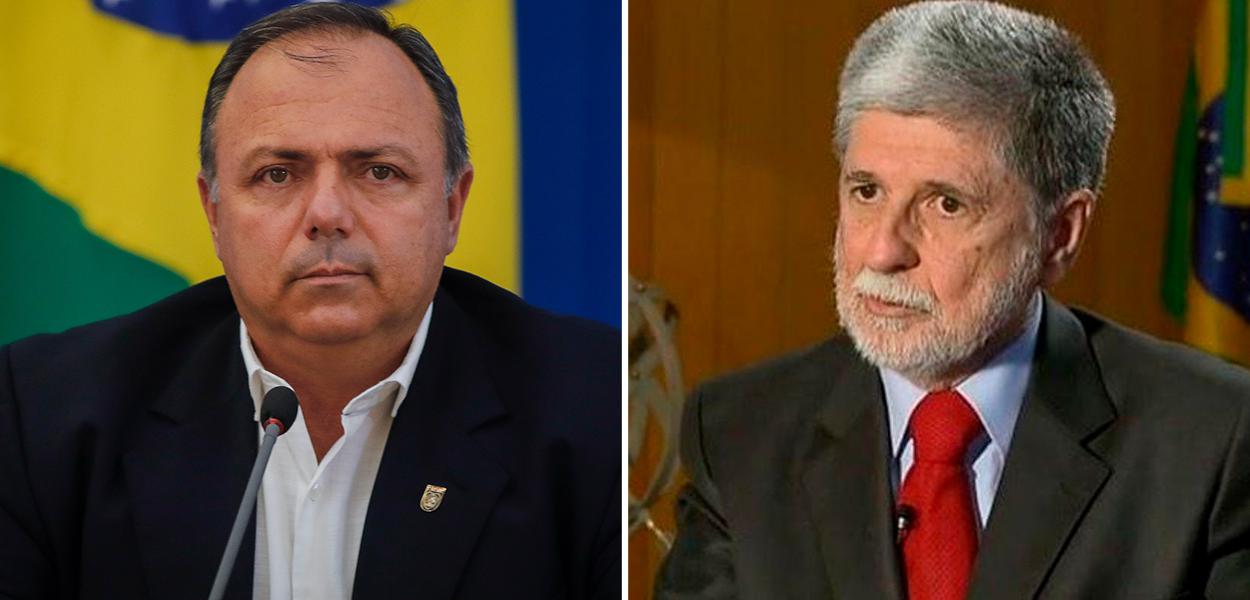Eduardo Pazuello e Celso Amorim