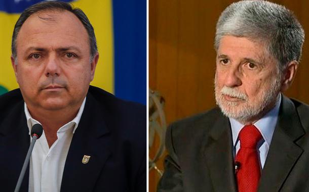 Eduardo Pazuello e Celso Amorim