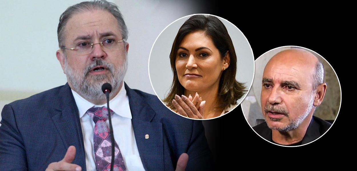 Procurador-geral da República, Augusto Aras, Michelle Bolsonaro e Fabrício Queiroz