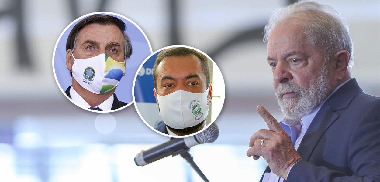 Jair Bolsonaro, o governador do Rio, Cláudio Castro, e o ex-presidente Lula