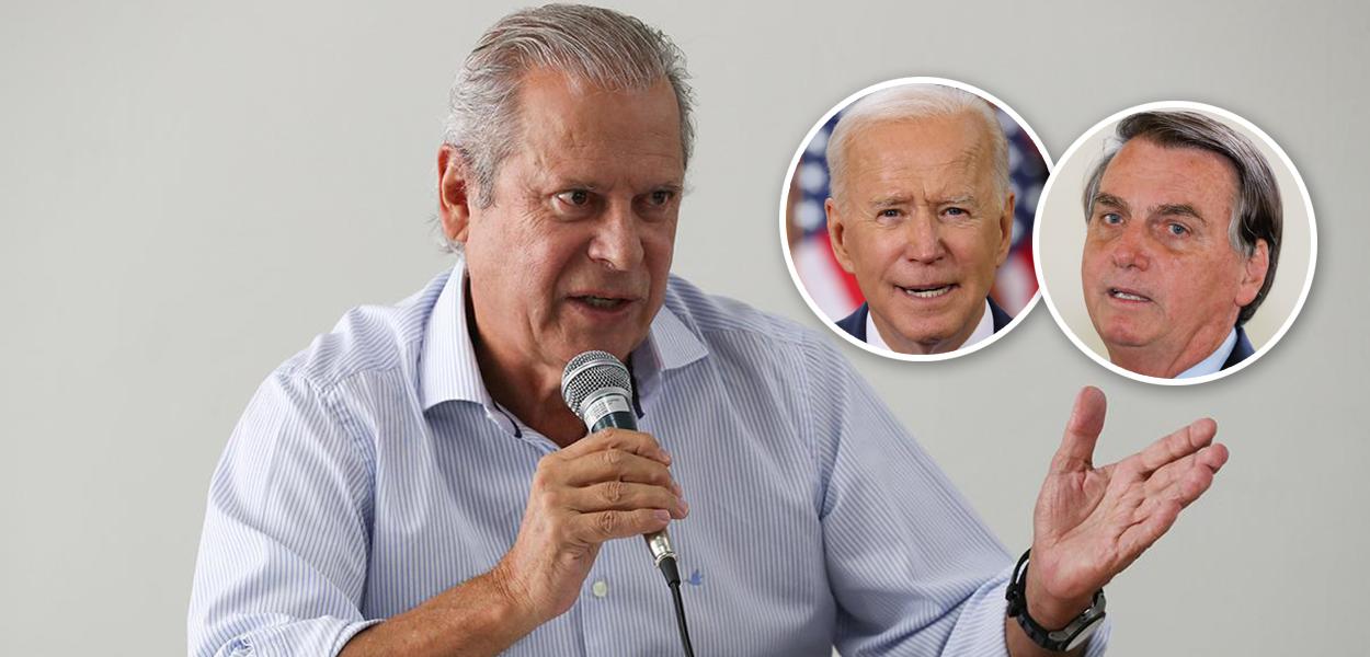 José Dirceu, Joe Biden e Jair Bolsonaro