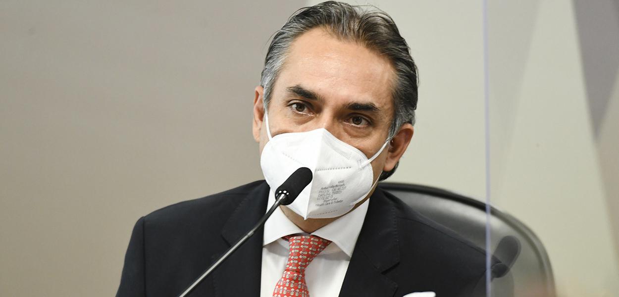 Carlos Murillo em depoimento na CPI da Covid no Senado nesta quinta-feira (13)