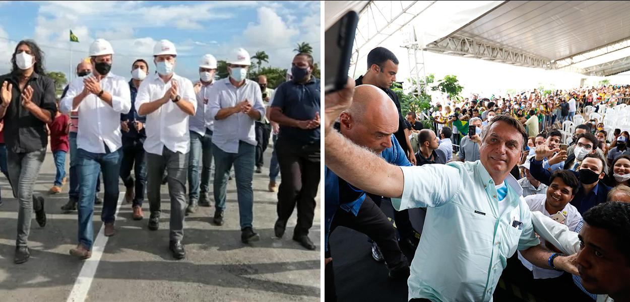 Renan Filho e Jair Bolsonaro em Alagoas