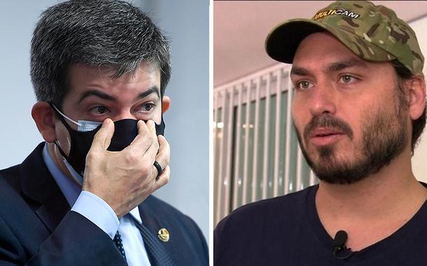 Randolfe Rodrigues e Carlos Bolsonaro