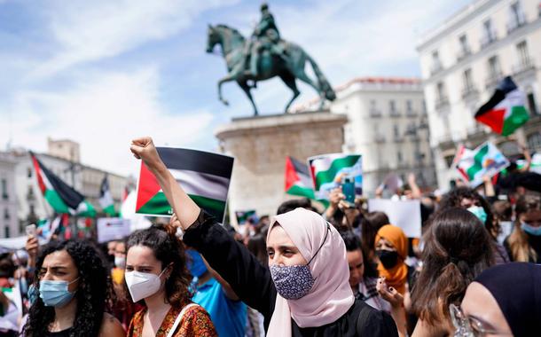 Londres, Paris, Berlim e Madri têm protestos a favor dos palestinos