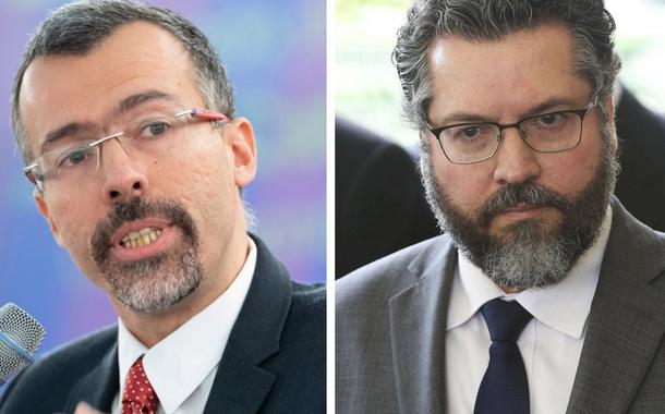 Jornalista Jamil Chade e ex-chanceler Ernesto Araújo