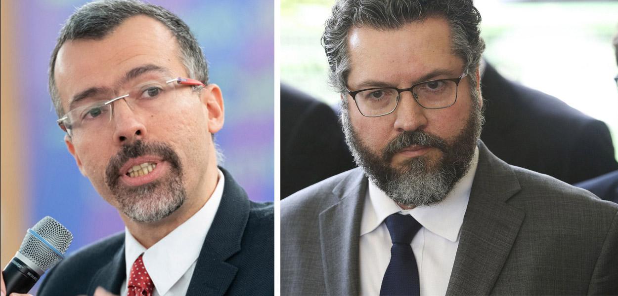 Jornalista Jamil Chade e ex-chanceler Ernesto Araújo