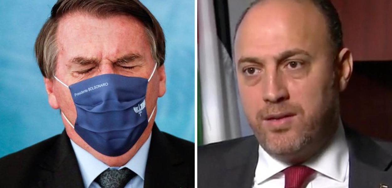 Jair Bolsonaro e Husam Zomlot