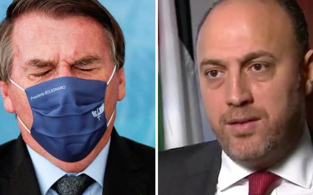 Jair Bolsonaro e Husam Zomlot