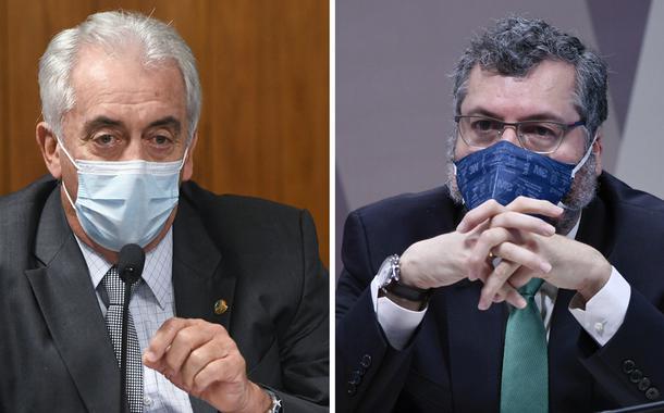 O senador Otto Alencar e o ex-chanceler Ernesto Araújo