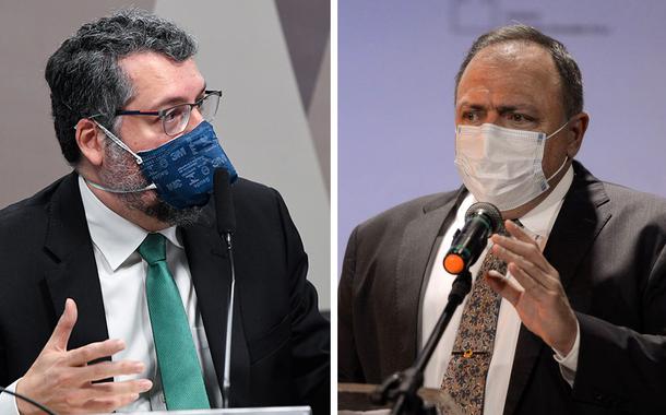 Ernesto Araújo e Eduardo Pazuello