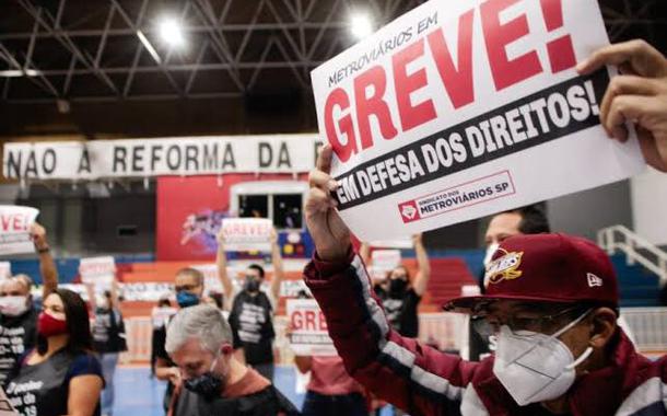 Metroviários em greve