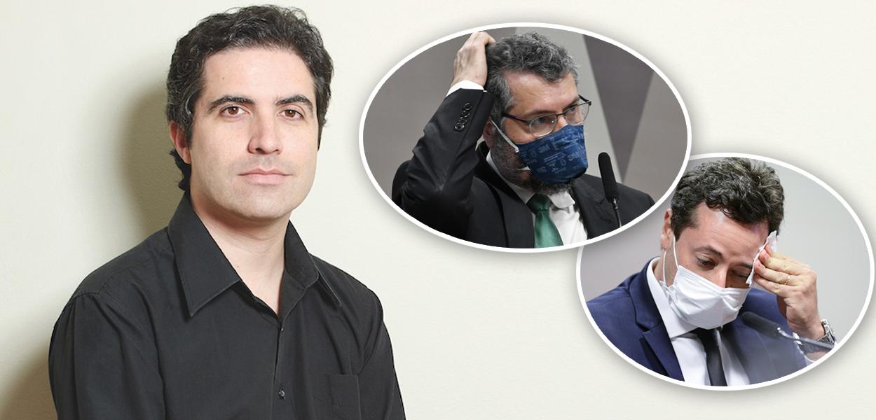 Bernardo Mello Franco, Ernesto Araújo e Fábio Wajngarten