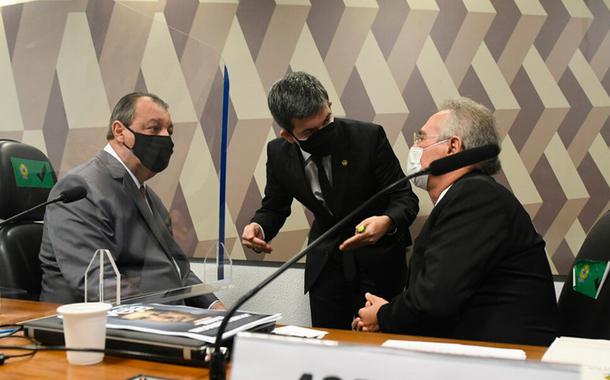 Omar Aziz, Randolfe Rodrigues e Renan Calheiros