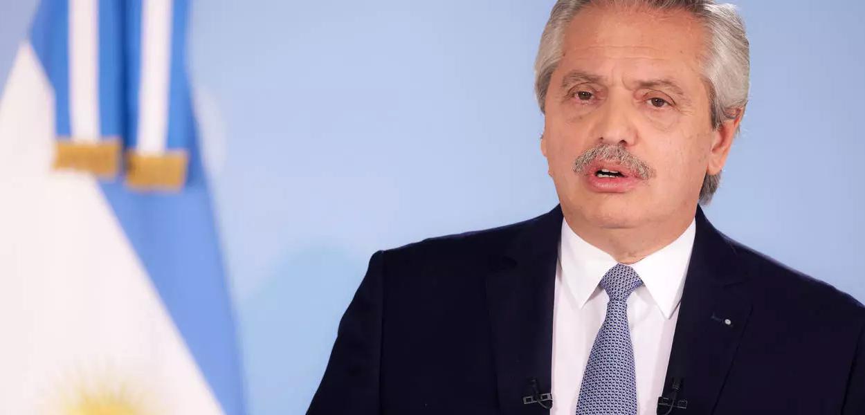 O presidente Alberto Fernández