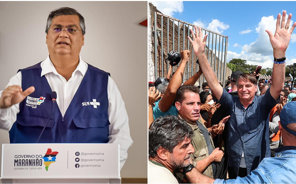 Governador Flávio Dino multou Jair Bolsonaro por descumprir a lei e promover aglomeração no estado