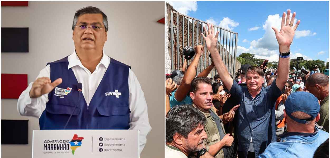 Governador Flávio Dino multou Jair Bolsonaro por descumprir a lei e promover aglomeração no estado