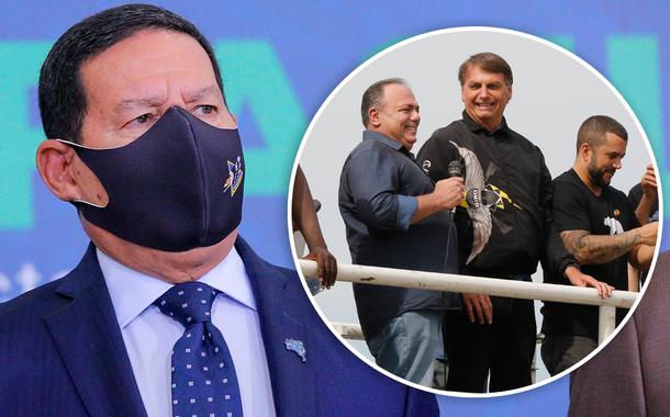 Mourão e Pazuello com Bolsonaro