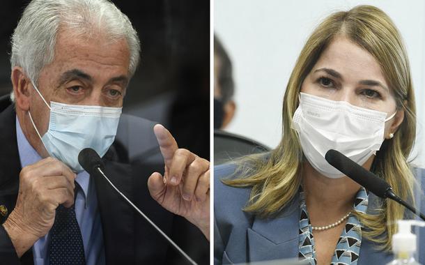 O senador Otto Alencar e a secretária de Gestão do Trabalho e da Educação do Ministério da Saúde, Mayra Pinheiro