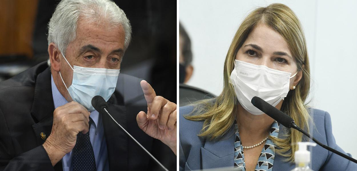 O senador Otto Alencar e a secretária de Gestão do Trabalho e da Educação do Ministério da Saúde, Mayra Pinheiro