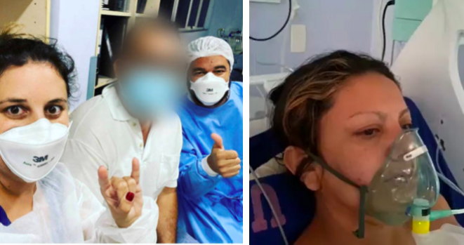 Michelle e o marido, médicos, e Jucicleia (reprodução)